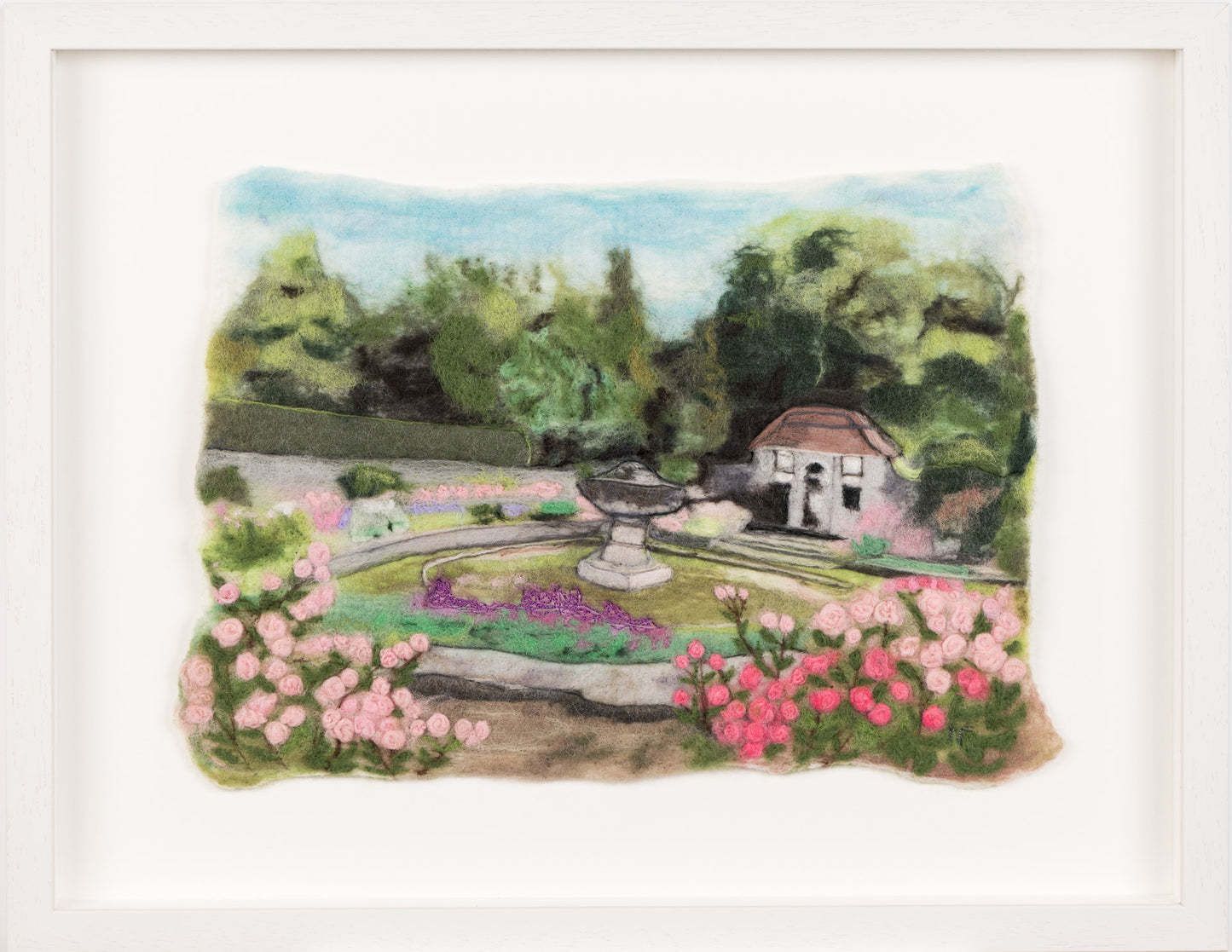 Original Felt Painting - 'Savour the Roses'