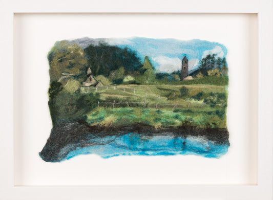 Original Felt Painting - 'Peaceful Glendalough'