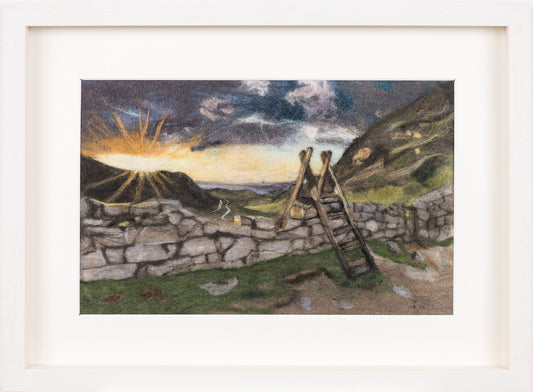 Original Felt Painting - 'Climb Every Mountain'