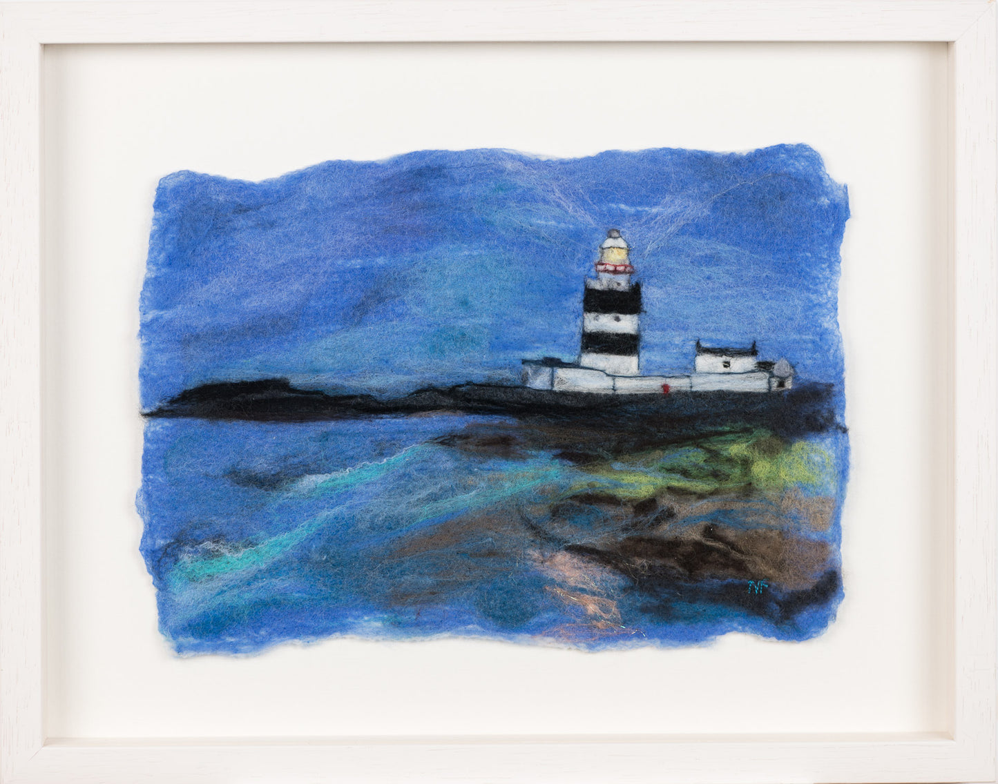 Original Felt Painting - 'Safe to Shore'